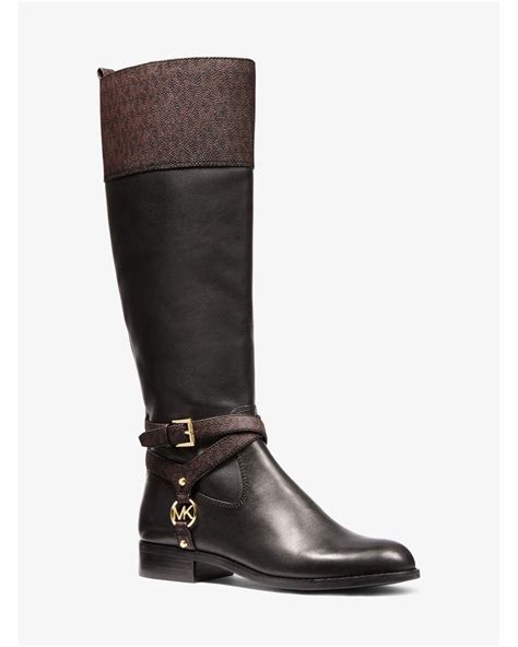 michael michael kors preston two tone leather boot|michael kors aftershave boots.